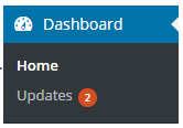 WordPress Dashboard Home